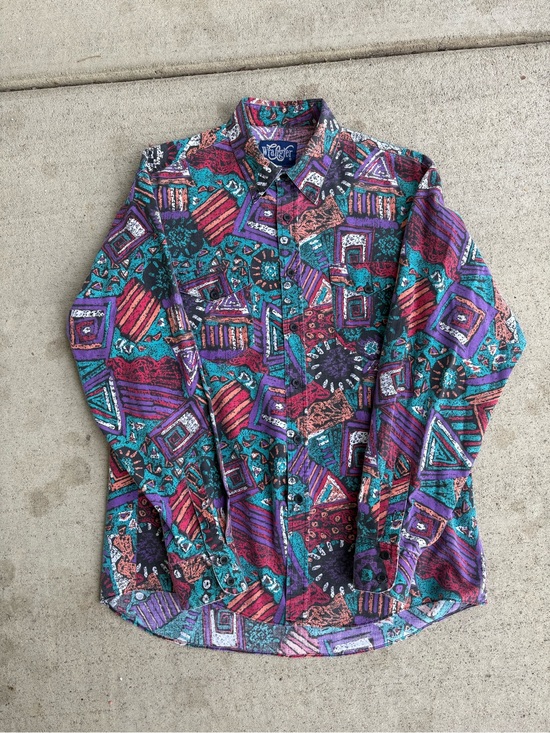 Wrangler Other - Vintage 90s Wrangler Western Aztec Abstract Geometric Button Up Shirt